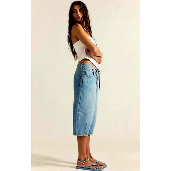 Free People Amada Crop Barrel Jeans Amor 28 - Picture 1 of 5